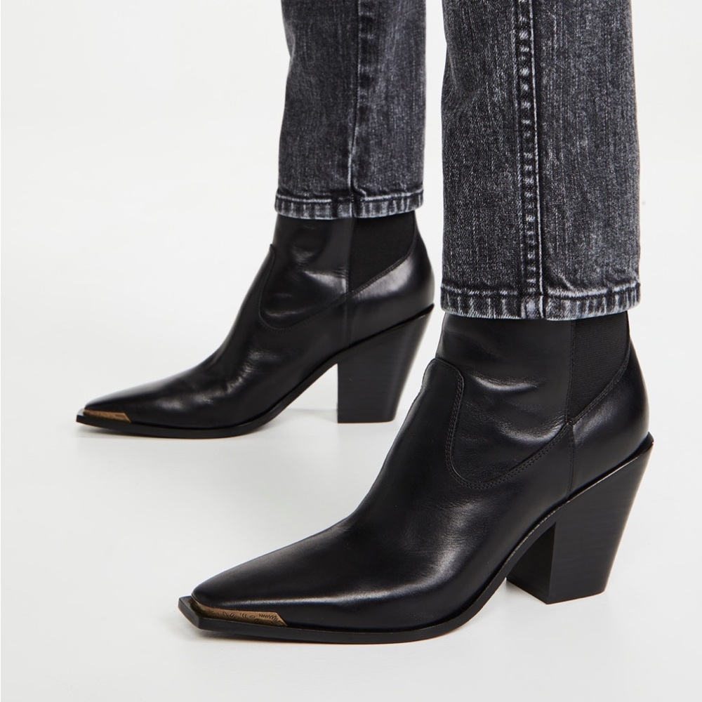 Sigerson Morrison Faith Double Gore Square Toe Booties